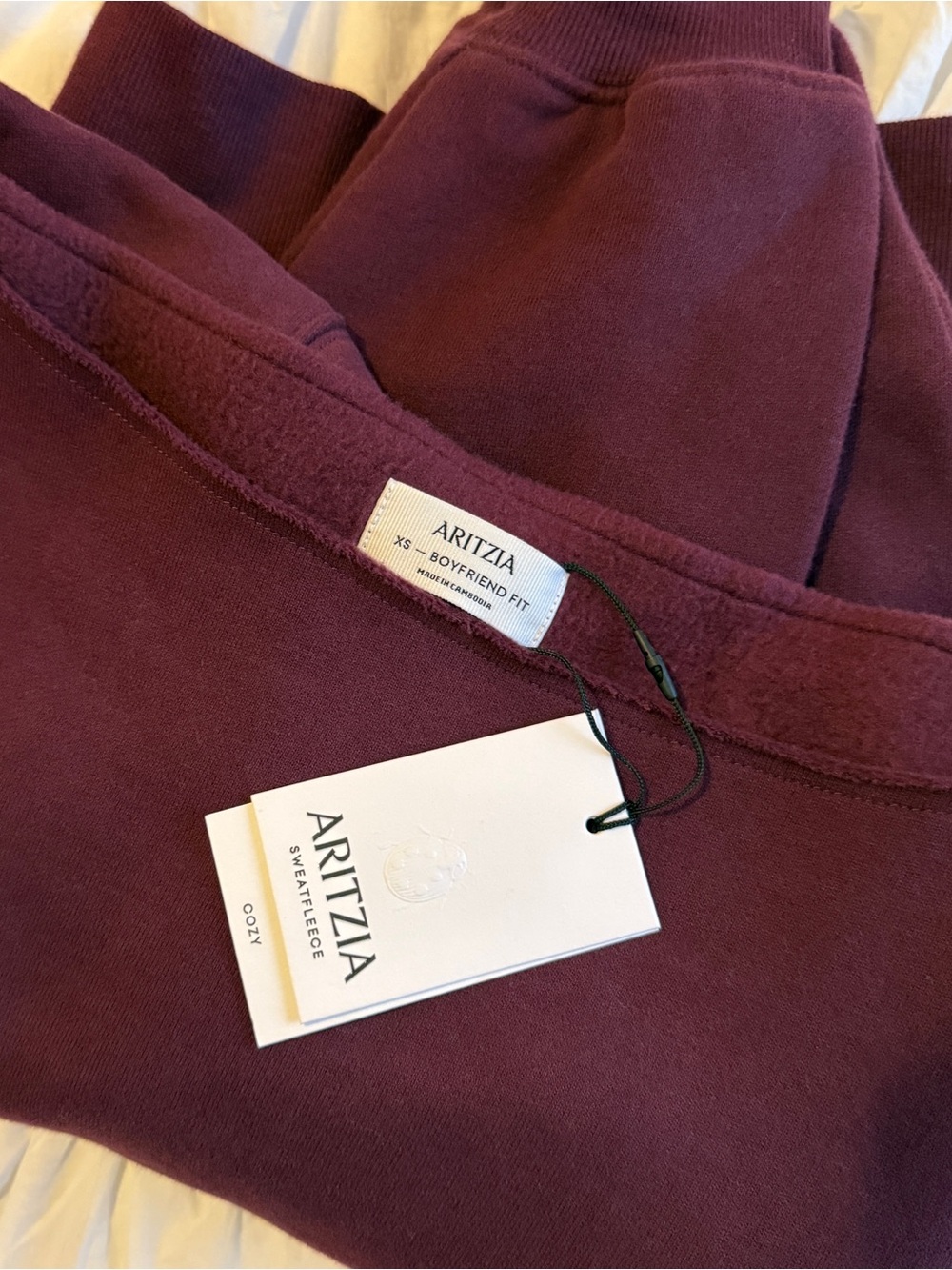 Aritzia Cozy Sweatfleece BF Off-Shoulder Sweatshirt - Picture 3 of 3